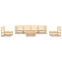 WOWONA 7-tlg. Garten-Lounge-Set Massivholz Kiefer