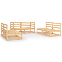 WOWONA 6-tlg. Garten-Lounge-Set Massivholz Kiefer