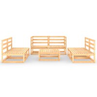 WOWONA 7-tlg. Garten-Lounge-Set Massivholz Kiefer