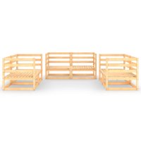 vidaXL 6-tlg. Garten-Lounge-Set Massivholz Kiefer