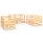 vidaXL 6-tlg. Garten-Lounge-Set Massivholz Kiefer