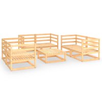 vidaXL 7-tlg. Garten-Lounge-Set Massivholz Kiefer