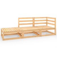 vidaXL 3-tlg. Garten-Lounge-Set Massivholz Kiefer