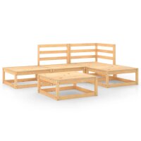 vidaXL 5-tlg. Garten-Lounge-Set Massivholz Kiefer