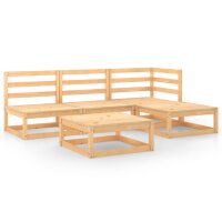 vidaXL 5-tlg. Garten-Lounge-Set Kiefer Massivholz