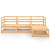 vidaXL 4-tlg. Garten-Lounge-Set Kiefer Massivholz