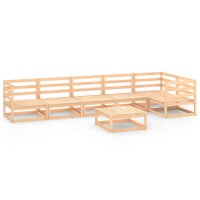 WOWONA 7-tlg. Garten-Lounge-Set Massivholz Kiefer