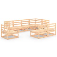 WOWONA 8-tlg. Garten-Lounge-Set Massivholz Kiefer