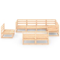 WOWONA 8-tlg. Garten-Lounge-Set Massivholz Kiefer