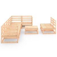 vidaXL 9-tlg. Garten-Lounge-Set Massivholz Kiefer