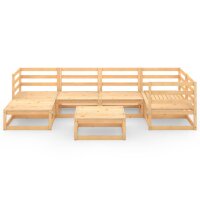 vidaXL 7-tlg. Garten-Lounge-Set Massivholz Kiefer