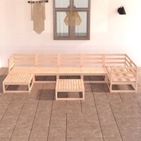 vidaXL 8-tlg. Garten-Lounge-Set Massivholz Kiefer