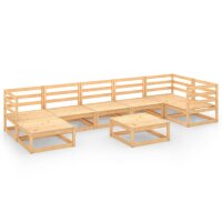 vidaXL 8-tlg. Garten-Lounge-Set Massivholz Kiefer