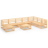 vidaXL 9-tlg. Garten-Lounge-Set Massivholz Kiefer