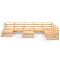 vidaXL 9-tlg. Garten-Lounge-Set Massivholz Kiefer