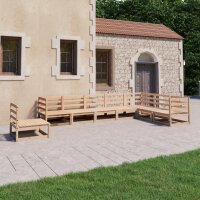 WOWONA 8-tlg. Garten-Lounge-Set Massivholz Kiefer