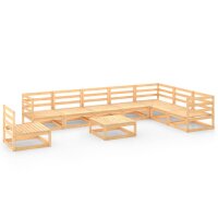 vidaXL 9-tlg. Garten-Lounge-Set Massivholz Kiefer