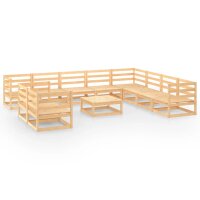 vidaXL 11-tlg. Garten-Lounge-Set Massivholz Kiefer