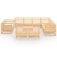 vidaXL 12-tlg. Garten-Lounge-Set Massivholz Kiefer