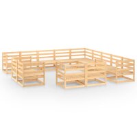 WOWONA 13-tlg. Garten-Lounge-Set Massivholz Kiefer