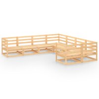 WOWONA 8-tlg. Garten-Lounge-Set Massivholz Kiefer