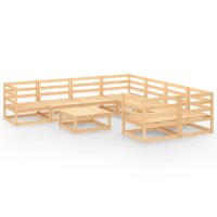 vidaXL 9-tlg. Garten-Lounge-Set Massivholz Kiefer