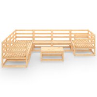 vidaXL 9-tlg. Garten-Lounge-Set Massivholz Kiefer