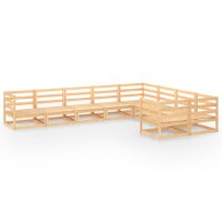 WOWONA 9-tlg. Garten-Lounge-Set Massivholz Kiefer