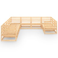 WOWONA 10-tlg. Garten-Lounge-Set Massivholz Kiefer