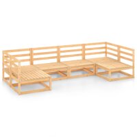 WOWONA 6-tlg. Garten-Lounge-Set Massivholz Kiefer