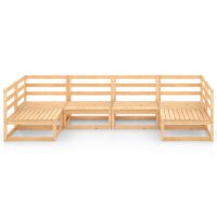 WOWONA 6-tlg. Garten-Lounge-Set Massivholz Kiefer