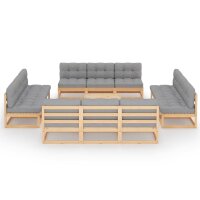 vidaXL 13-tlg. Garten-Lounge-Set mit Kissen Kiefer Massivholz