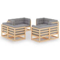 vidaXL 8-tlg. Garten-Lounge-Set mit Kissen Kiefer Massivholz