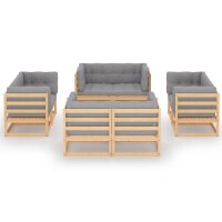 vidaXL 8-tlg. Garten-Lounge-Set mit Kissen Kiefer Massivholz