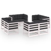 vidaXL 8-tlg. Garten-Lounge-Set mit Kissen Kiefer Massivholz