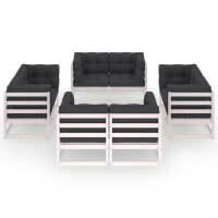 vidaXL 8-tlg. Garten-Lounge-Set mit Kissen Kiefer Massivholz