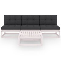 vidaXL 4-tlg. Garten-Lounge-Set mit Kissen Kiefer Massivholz