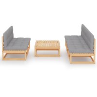 vidaXL 6-tlg. Garten-Lounge-Set mit Kissen Kiefer Massivholz