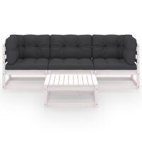 vidaXL 4-tlg. Garten-Lounge-Set mit Kissen Kiefer Massivholz