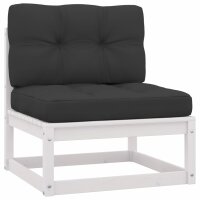 vidaXL 4-Sitzer-Gartensofa mit Kissen Kiefer Massivholz