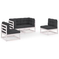 vidaXL 4-tlg. Garten-Lounge-Set mit Kissen Kiefer Massivholz