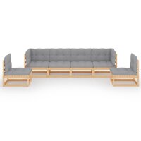 vidaXL 6-tlg. Garten-Lounge-Set mit Kissen Kiefer Massivholz