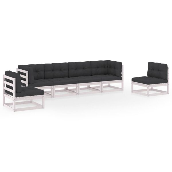 vidaXL 6-tlg. Garten-Lounge-Set mit Kissen Kiefer Massivholz