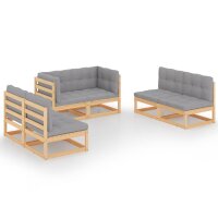 vidaXL 6-tlg. Garten-Lounge-Set mit Kissen Kiefer Massivholz