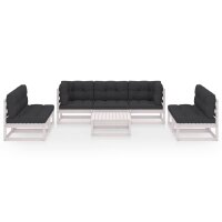 vidaXL 8-tlg. Garten-Lounge-Set mit Kissen Kiefer Massivholz