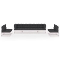 vidaXL 8-tlg. Garten-Lounge-Set mit Kissen Kiefer Massivholz