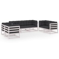 vidaXL 7-tlg. Garten-Lounge-Set mit Kissen Kiefer Massivholz