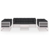 vidaXL 8-tlg. Garten-Lounge-Set mit Kissen Kiefer Massivholz