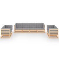 vidaXL 8-tlg. Garten-Lounge-Set mit Kissen Kiefer Massivholz