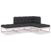 vidaXL 4-tlg. Garten-Lounge-Set mit Kissen Kiefer Massivholz